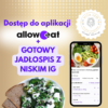 Dostęp do aplikacji + gotowe jadłospisy z niskim IG (nowy jadłospis co miesiąc!) + baza