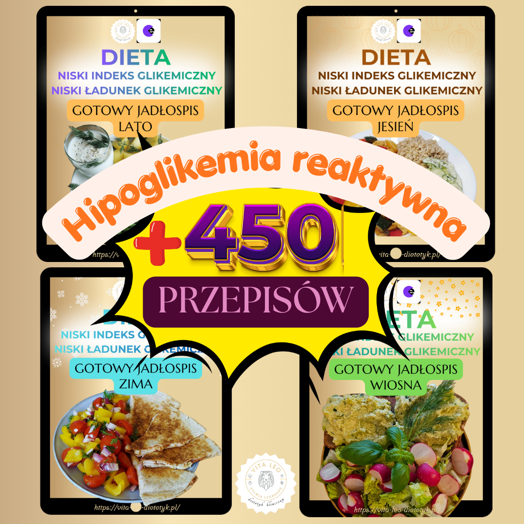 🫐🍓🥑ROCZNY jadłospis HIPOGLIKEMIA REAKTYWNA 3 lub 4 posiłki🫐🍓🥑